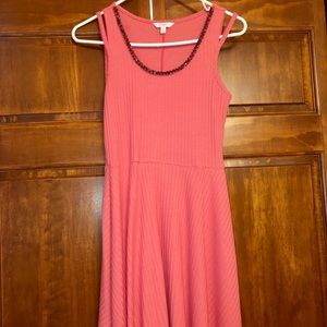 Pink Scoop Neck Dress